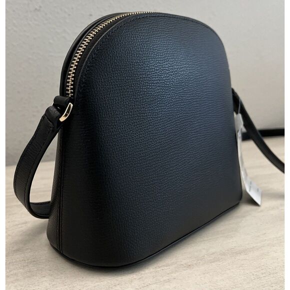 Kate Spade Black Pebbled Leather Sylvia Medium Dome Crossbody NWT - Picture 7 of 12